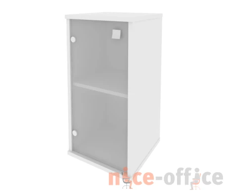Шкаф низкий узкий 1 низкая дверь стекло левый 412x410x828 Стайл Систем / Style System