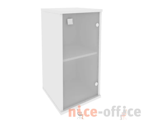 Шкаф низкий узкий 1 низкая дверь стекло правый 412x410x828 Стайл Систем / Style System