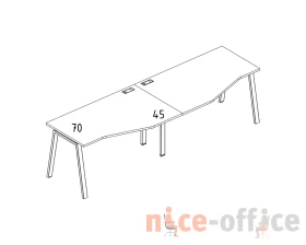 Рабочая станция на каркасе TRE со столами Техно (2х160) A4.PRO images