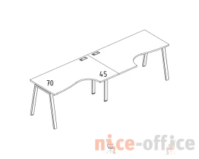 Рабочая станция столы Классика на каркасе TRE (2х140) A4.PRO images