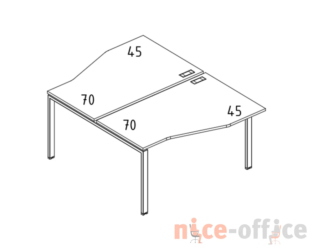 Рабочая станция столы Техно" каркас UNO (2х160) A4.PRO