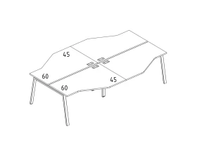 Станция на каркасе TRE столы (4х120) Техно A4.PRO images