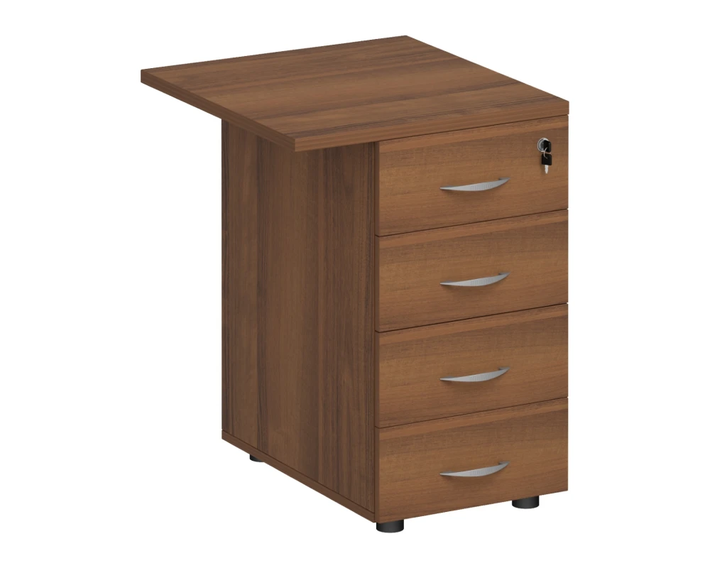 Брифинг-приставка с тумбой 4-ящичной с замком Комфорт