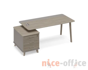 Стол комбинированный левый с тумбой малой (тип 1) WOOD Time Wood images