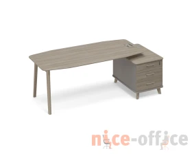Стол руководителя на тумбе малой (тип 2) WOOD Time Wood images