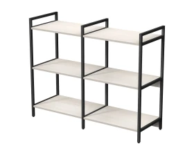 Стеллаж средний двойной 3 полки 1180x400x952 КУБОС / CUBOS images