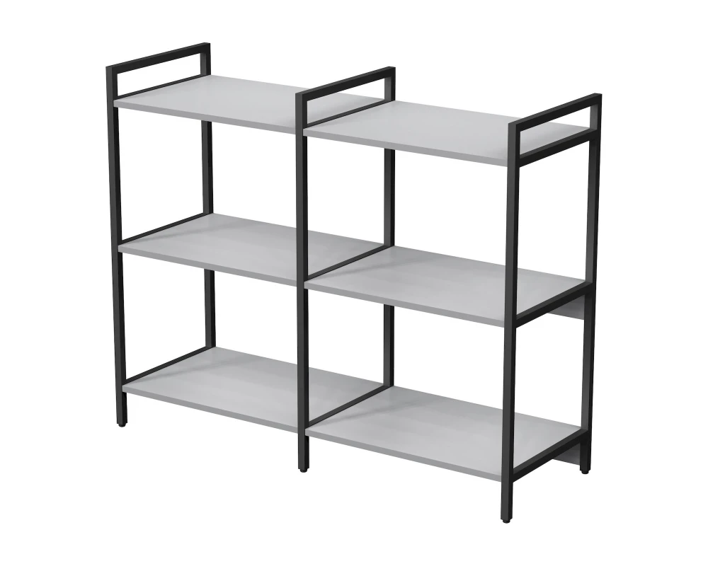 Стеллаж средний двойной 3 полки 1180x400x952 КУБОС / CUBOS