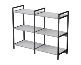 Стеллаж средний двойной 3 полки 1180x400x952 КУБОС / CUBOS images