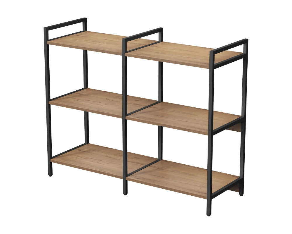 Стеллаж средний двойной 3 полки 1180x400x952 КУБОС / CUBOS