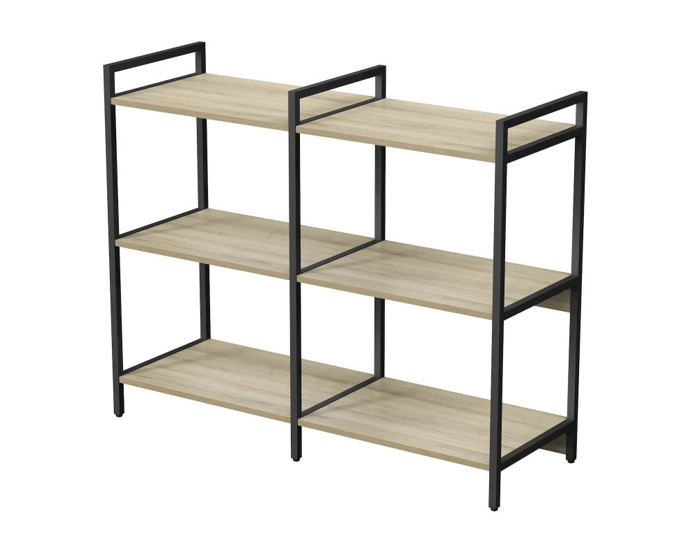 Стеллаж средний двойной 3 полки 1180x400x952 КУБОС / CUBOS