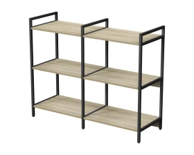 Стеллаж средний двойной 3 полки 1180x400x952 КУБОС / CUBOS images