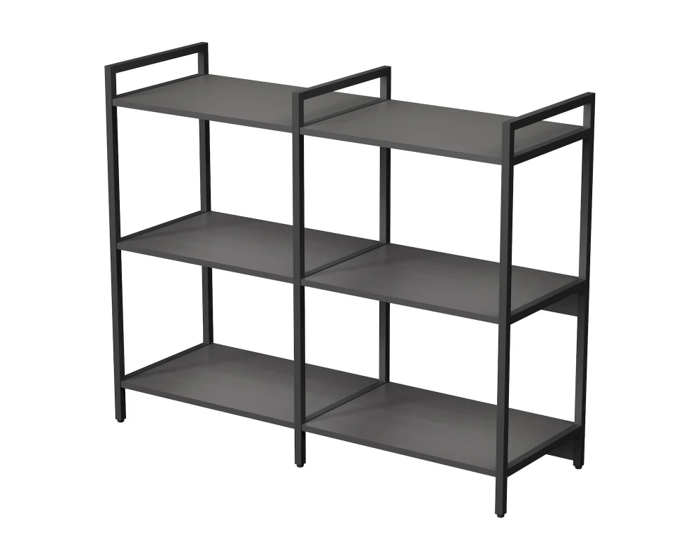 Стеллаж средний двойной 3 полки 1180x400x952 КУБОС / CUBOS