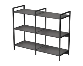 Стеллаж средний двойной 3 полки 1180x400x952 КУБОС / CUBOS images