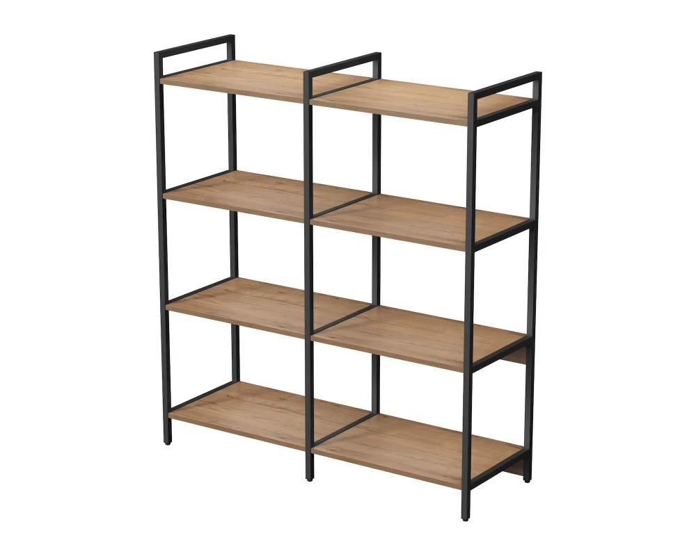 Стеллаж средний двойной 4 полки 1180x400x1328 КУБОС / CUBOS