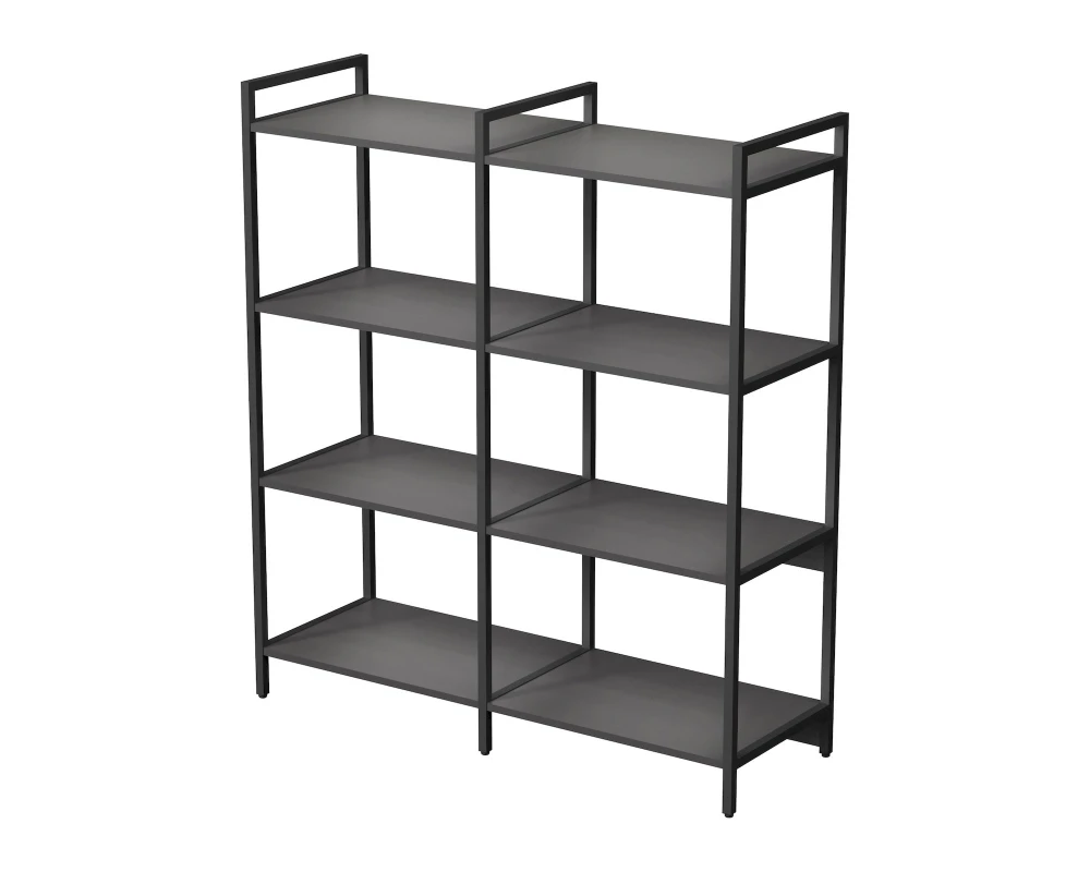 Стеллаж средний двойной 4 полки 1180x400x1328 КУБОС / CUBOS