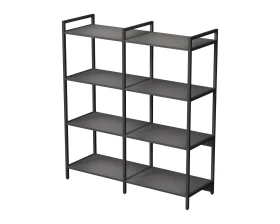Стеллаж средний двойной 4 полки 1180x400x1328 КУБОС / CUBOS images