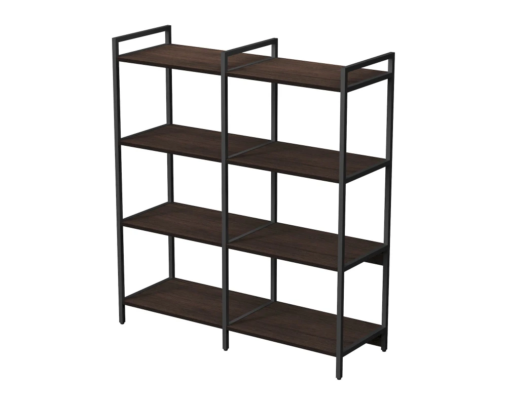 Стеллаж средний двойной 4 полки 1180x400x1328 КУБОС / CUBOS