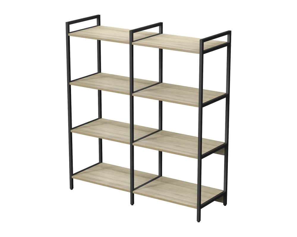 Стеллаж средний двойной 4 полки 1180x400x1328 КУБОС / CUBOS