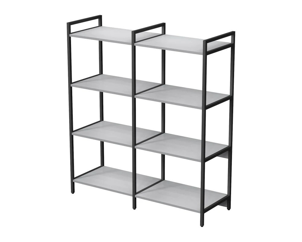 Стеллаж средний двойной 4 полки 1180x400x1328 КУБОС / CUBOS