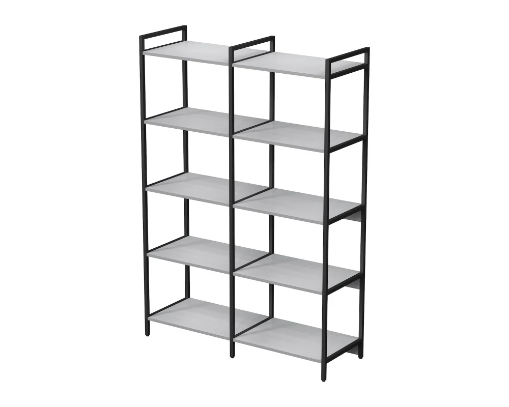 Стеллаж средний двойной 5 полок 1180x400x1704 КУБОС / CUBOS