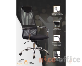 Кресло Everprof EP-708 TM Сетка/ Ткань, Черный images