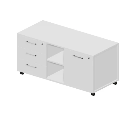 Тумба мобильная сервисная левая (ручки-хром) 120x53x57 GDB