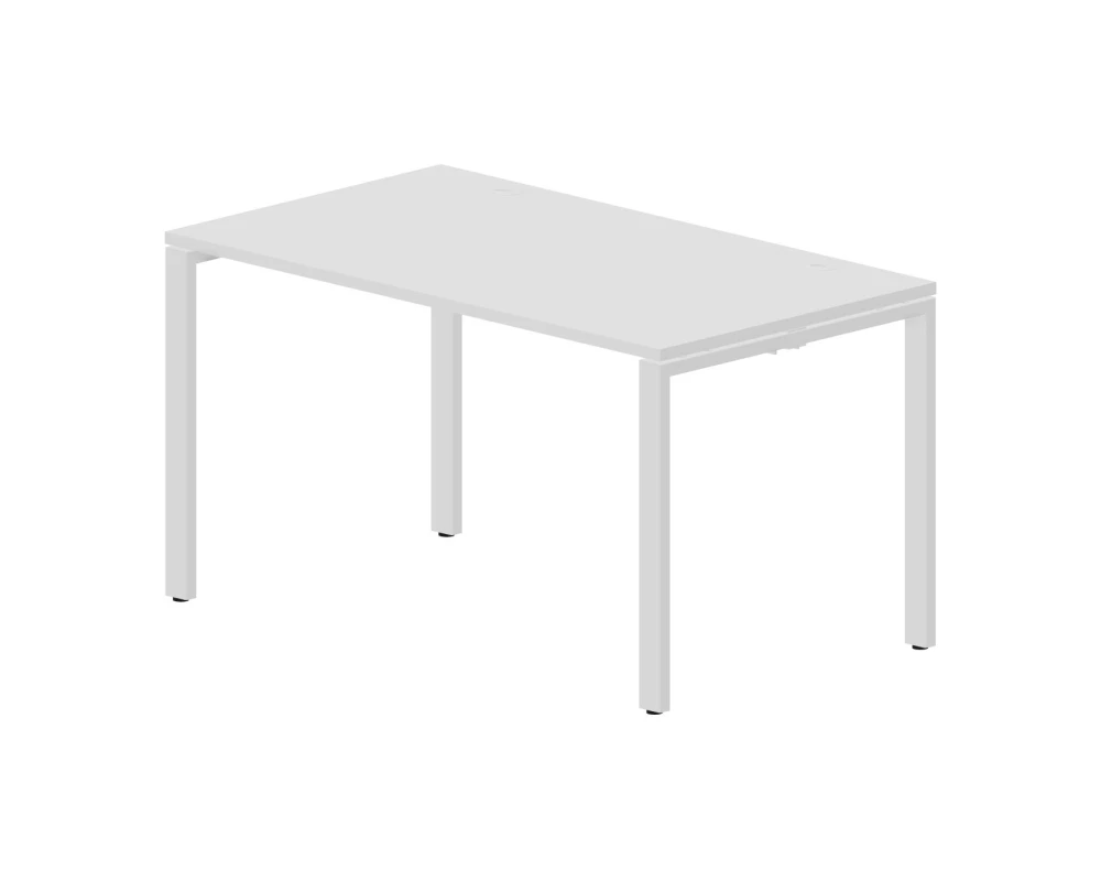 Стол письменный 1380х780х750 (2 громмета) Страйк / Strike Белый/Белый