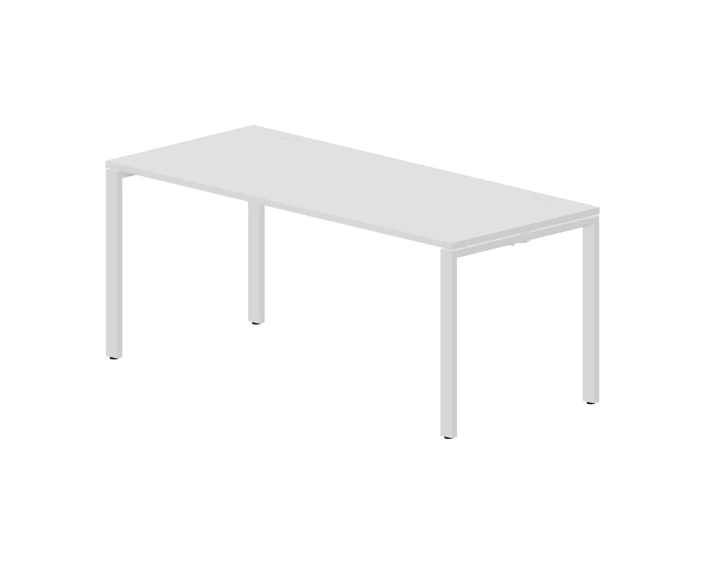Стол письменный 1800х780х750 (2 громмета) Страйк / Strike Белый/Белый