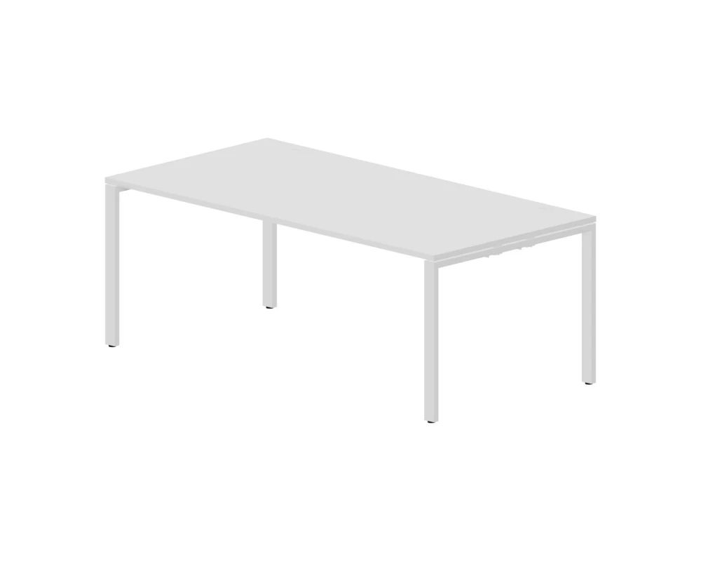 Стол письменный 2000х1000х750 (2 громмета) Страйк / Strike Белый/Белый
