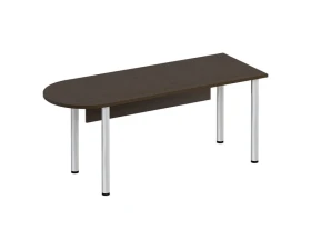 Стол письменный полукруглый на хромированных опорах МХ с экраном ДСП ФР 2113 Formula images