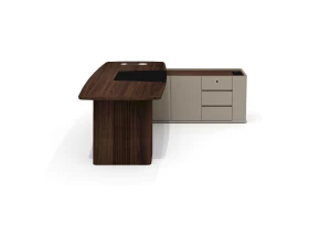 Стол руководителя с опорной тумбой правый AS-24.1R Астон / Aston (ms) images