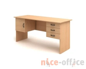 Стол 2-тумбовый (3 ящика + дверка) (1600х600х750) СК29 Канц images