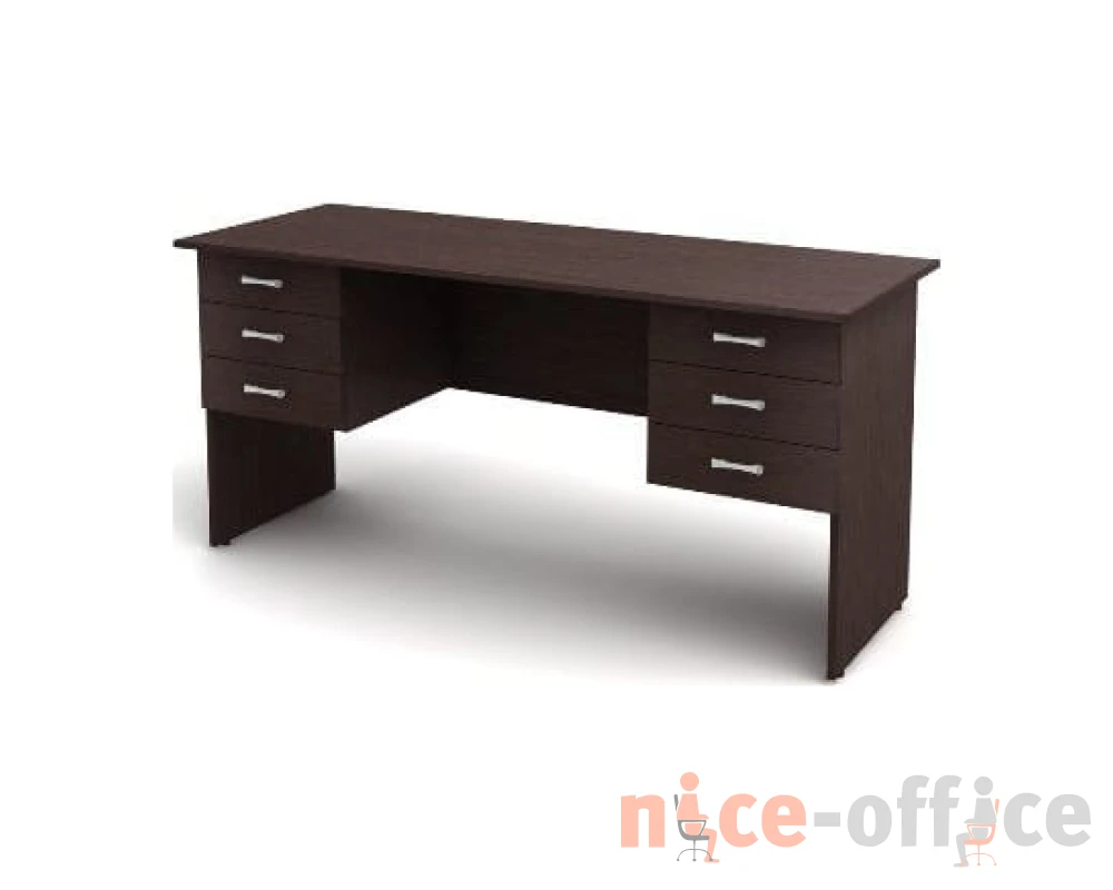 Стол 2-тумбовый 6 ящиков (1600х600х750) СК28 Канц