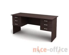 Стол 2-тумбовый 6 ящиков (1600х600х750) СК28 Канц images