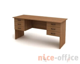 Стол 2-тумбовый 6 ящиков (1600х600х750) СК28 Канц images