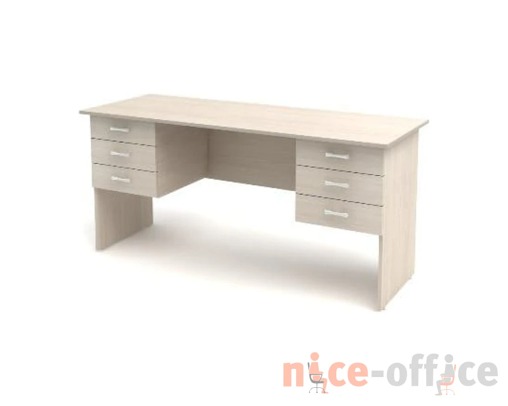 Стол 2-тумбовый 6 ящиков (1600х600х750) СК28 Канц