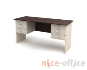 Стол 2-тумбовый 6 ящиков (1600х600х750) СК28 Канц images