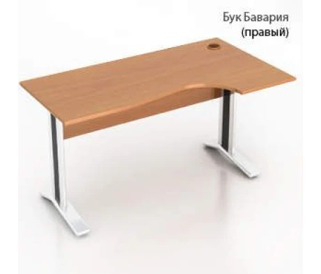 Столешница+царга 1404х904(704)х756 прав. стола крив. Монолит