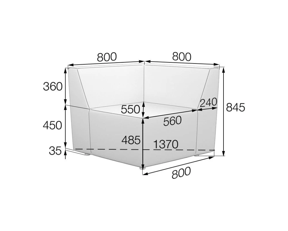Модуль угловой Or-C Оригами MVK