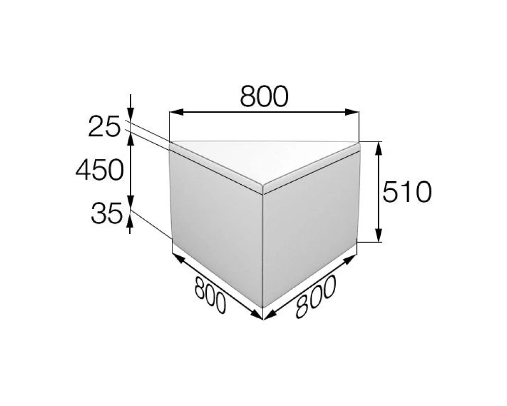 Стол треугольный Or-pt Оригами MVK