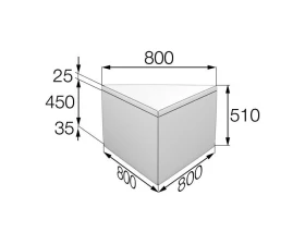 Стол треугольный Or-pt Оригами MVK images
