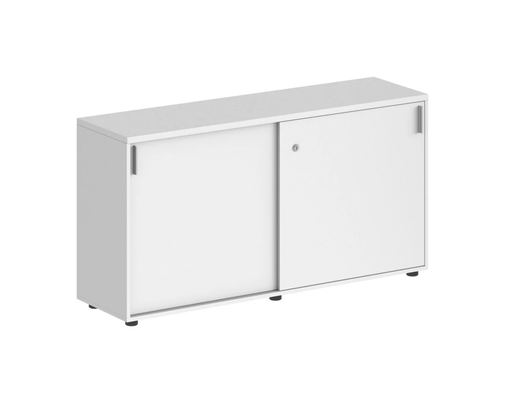 Шкаф-купе 1638х400x750 низкий, с замком Сигма / Sigma Белый