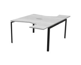 Бенч эргономичный на 2 рабочих места на металлокаркасе НТМП.П.Б2-040 Аргентум images