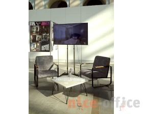 Кресло SHT-AMS1-1 Велюр, Дымный/Черный муар/Брашированный коричневый images