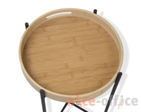 Столик кофейный SHT-CT30 Черный муар/Прозрачный лак images