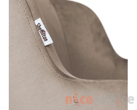 Стул подъемно-поворотный SHT-ST39/S154 Велюр, Латте/Черный images