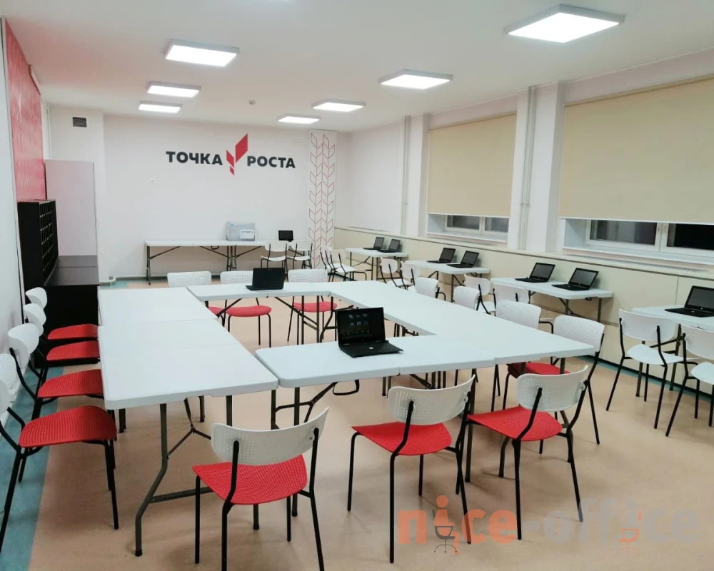 Стул Точка Роста SHT-S85М Пластик, Белый/Черный муар