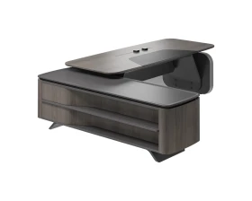 Стол руководителя на опорной сервисной тумбе - левый 2880x2240x750-1150 Atlas (Sun) images