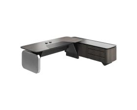 Стол руководителя на опорной сервисной тумбе - правый 2880x2240x750-1150 Atlas (Sun) images