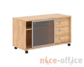 Тумба мобильная со стеклянной слайд-дверью 1200х500х660 Борн / Born TP images